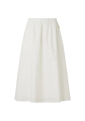 CONTE OF FLORENCE elastic-waistband midi skirt - White