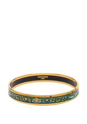 Hermès Pre-Owned 1990-2000 Narrow Enamel Fruits Cloisonne Bangle 65 costume bracelet - Gold