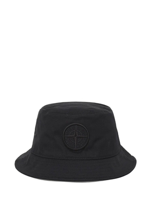 Stone Island embroidered-logo bucket hat - Black