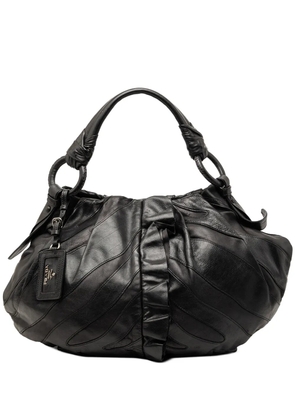 Prada Pre-Owned 2000-2026 Nappa Mordore Ruffle hobo bag - Black