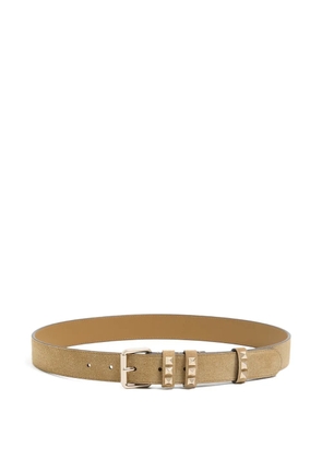 Valentino Garavani Rockstud suede belt 30 mm - Neutrals