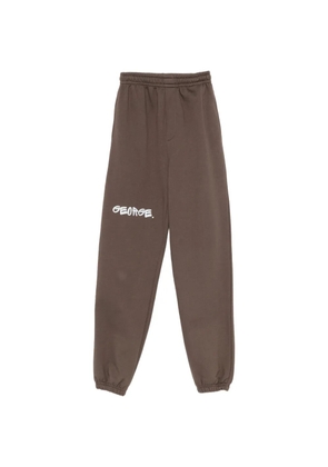 GEORGE. logo-print track pants - Brown