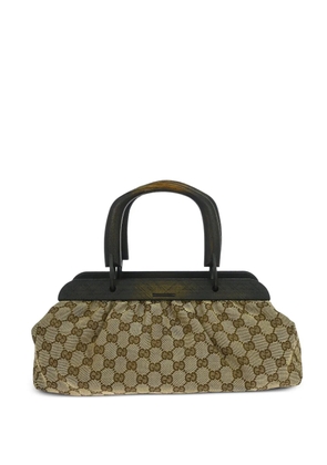 Gucci Pre-Owned 1990-2000s GG wood-handle handbag - Neutrals