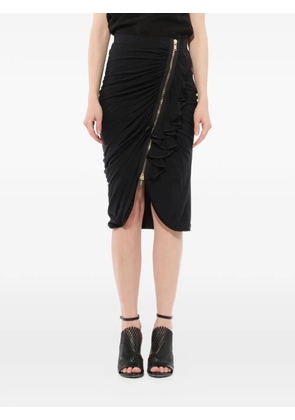 Givenchy ruffled zipped midi skirt - Black