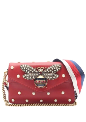 Gucci Pre-Owned 2016-2026 Mini Queen Margaret Broadway Leather satchel - Red