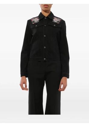 Givenchy embroidered denim jacket - Black