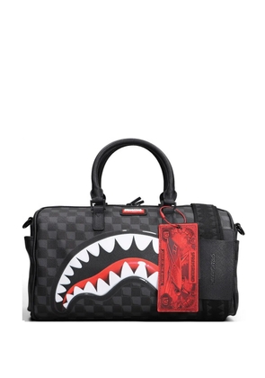 Sprayground shark-mouth checkered duffle bag - Black