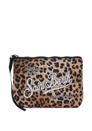 MC2 Saint Barth Aline animal-print clutch bag - Neutrals