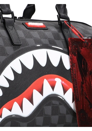 Sprayground shark-mouth checkered duffle bag - Black