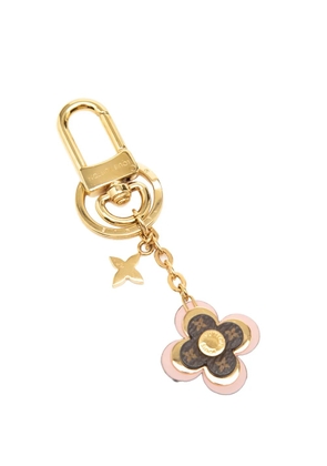 Louis Vuitton Pre-Owned 2022 Gold Plated Monogram Blooming Flowers Bag Charm and Holder key chain