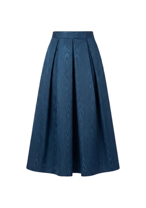 Lunatica Milano Moirè pleated midi skirt - Blue