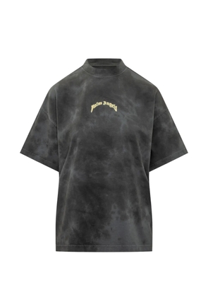 Palm Angels palm-print acid-wash T-shirt - Grey