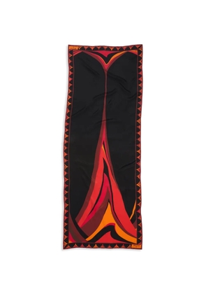 PUCCI Fari-print crepe-de-chine stole - Black