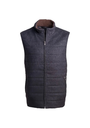 FIORE DI NAPOLI zip-fastening quilted gilet - Grey