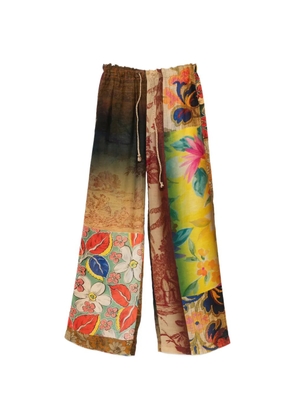 120% Lino printed palazzo pants - Brown
