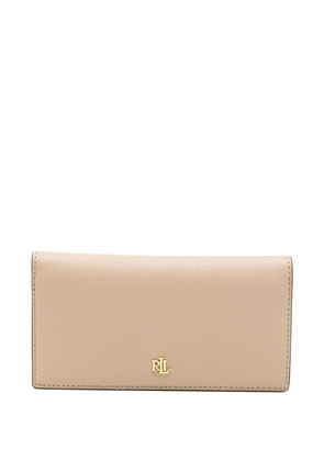 Lauren Ralph Lauren logo-plaque leather wallet - Neutrals