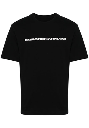 Emporio Armani logo-print cotton T-shirt - Blue