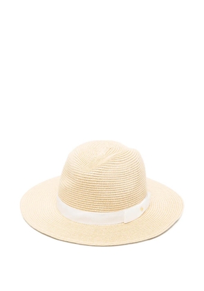 Lauren Ralph Lauren bow-detail straw hat - Neutrals