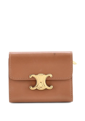 Celine Pre-Owned Triomphe Trifold Wallet Leather small wallets - Brown