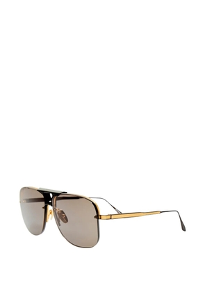 Linda Farrow square-frame sunglasses - Gold