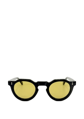 Lesca Pica geometric-Sun geometric-frame sunglasses - Black