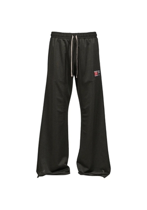 JUN/NAKAYAMA logo-patch mesh track pants - Black
