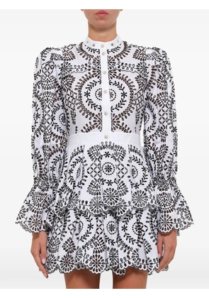 Alexander McQueen broderie-anglaise tiered dress - White