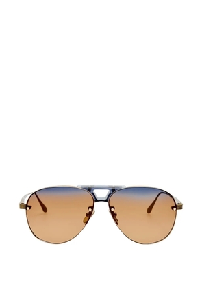 Linda Farrow pilot-frame sunglasses - Gold