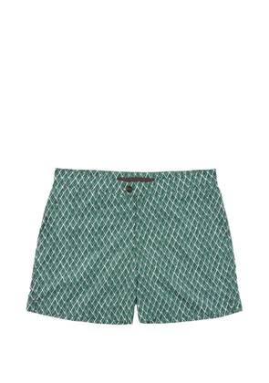 slowear geometric-pattern swim shorts - Green