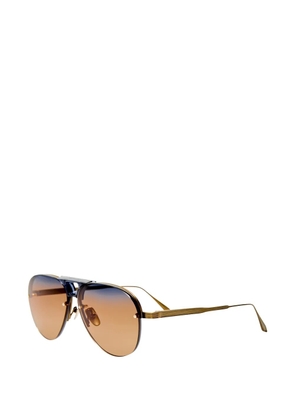 Linda Farrow pilot-frame sunglasses - Gold