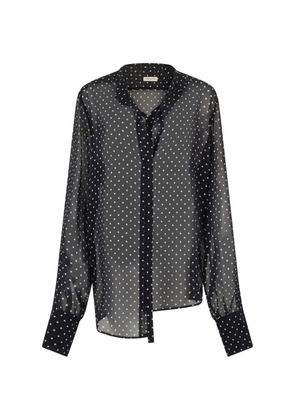 The Mannei polka-dot asymmetric blouse - Blue