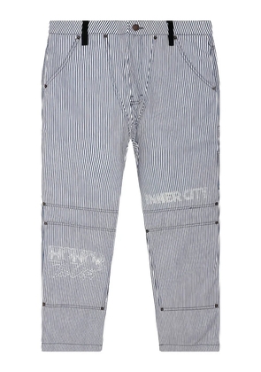Honor The Gift striped-pattern trousers - Blue