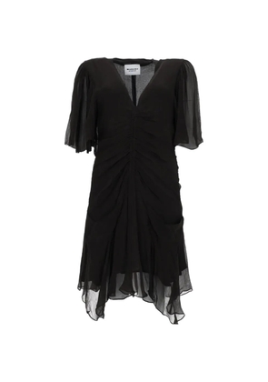MARANT ÉTOILE ruched asymmetric dress - Black