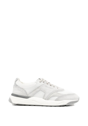 Santoni panelled leather sneakers - Grey