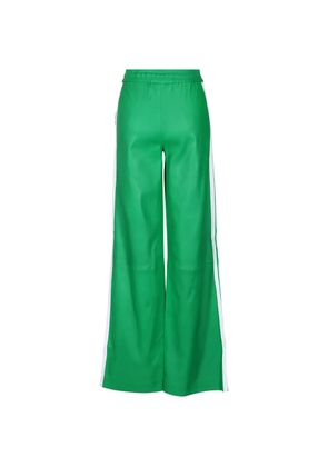 Sprwmn Kelly drawstring stripe flared trousers - Green