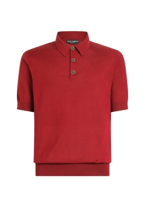 Dolce & Gabbana polo shirt in smooth silk - Black