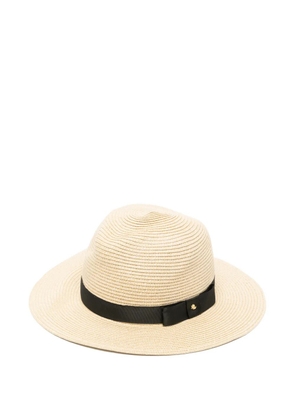 Lauren Ralph Lauren grosgrain-trim bow-detail hat - Neutrals