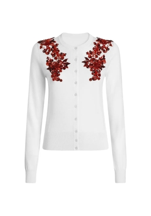 Dolce & Gabbana silk cardigan with embroidery - White