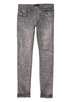 Purple Brand paint-splatter skinny jeans - Grey