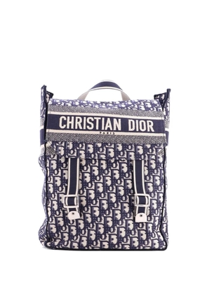 Christian Dior Pre-Owned Flap Oblique Canvas Mini backpack - Blue