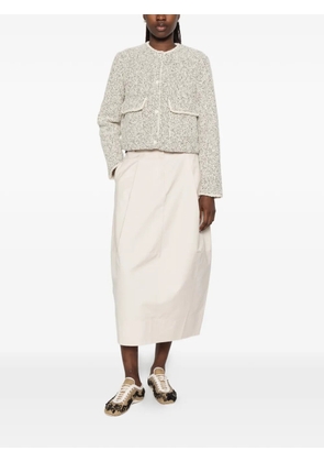 Moncler tweed quilted jacket - Neutrals