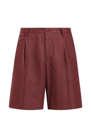 Dolce & Gabbana linen bermuda shorts - Red
