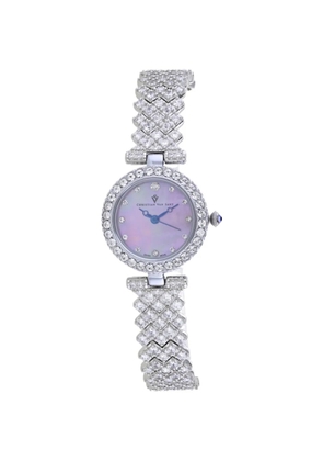 CHRISTIAN VAN SANT Romana 25mm crystal-embellished watch - Pink