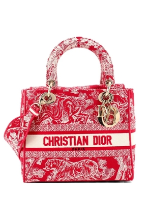 Christian Dior Pre-Owned Toile de Jouy Lady D-Lite Bag Embroidered Canvas tote bag - Pink