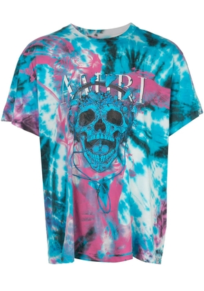 AMIRI Skull print tie-dye T-shirt - Blue