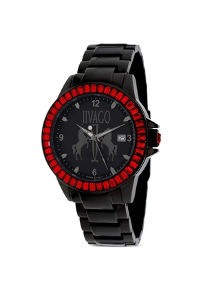 JIVAGO Folie crystal-embellished 42mm watch - Black