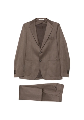 Tagliatore single-breasted notched-lapel suit - Brown