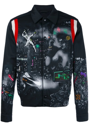 Lanvin printed bomber jacket - Black