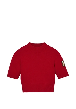 Marc Jacobs patch-detail mock-neck cropped sweater - Red
