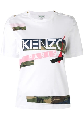 Kenzo patch print T-shirt - White